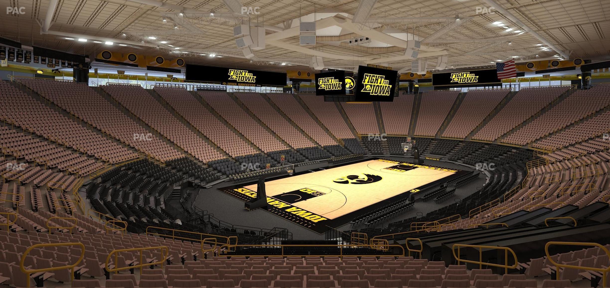 Seating view for Carver-Hawkeye Arena Section Dd