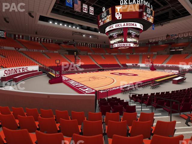 Seating view for Lloyd Noble Center Section 125