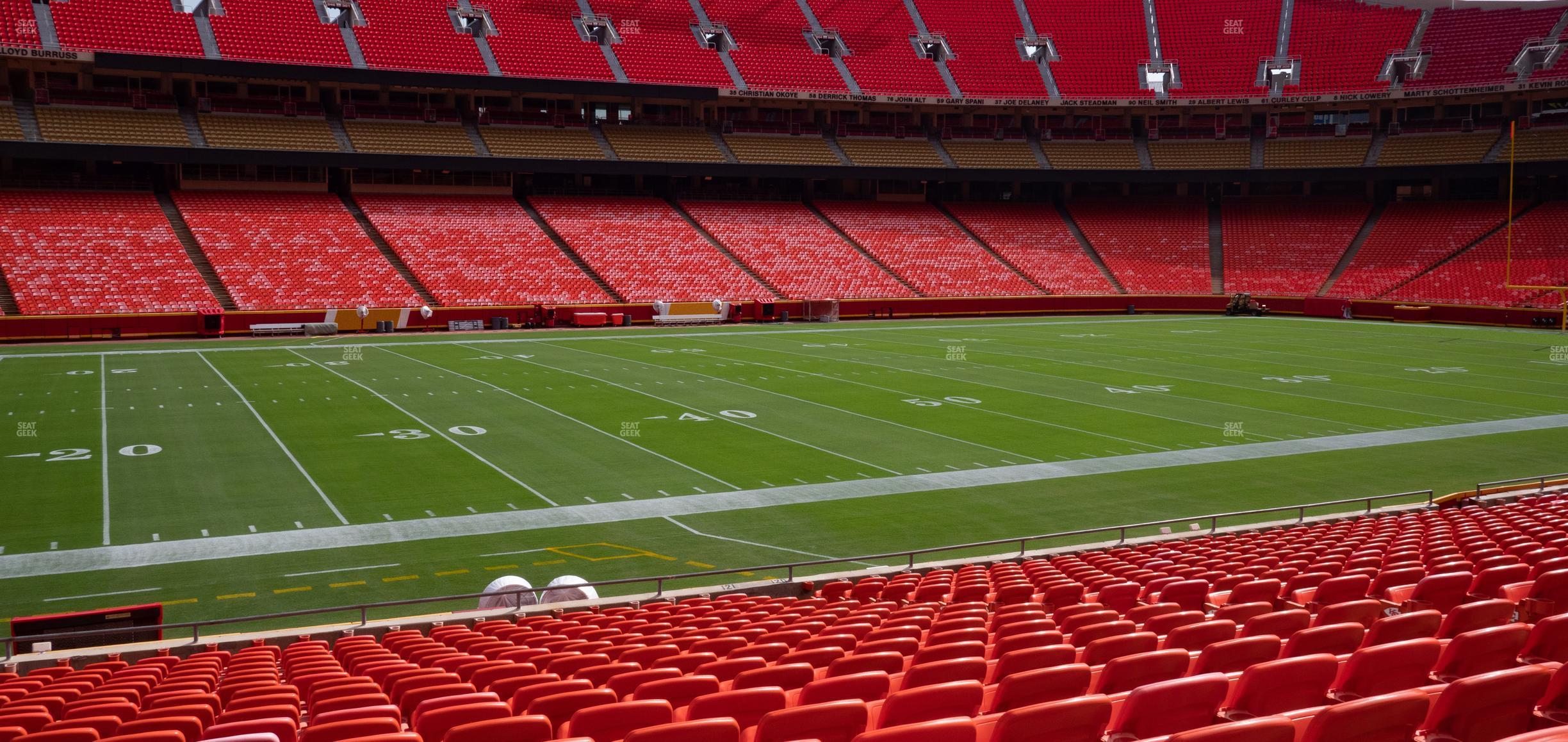 Seating view for GEHA Field at Arrowhead Stadium Section 121