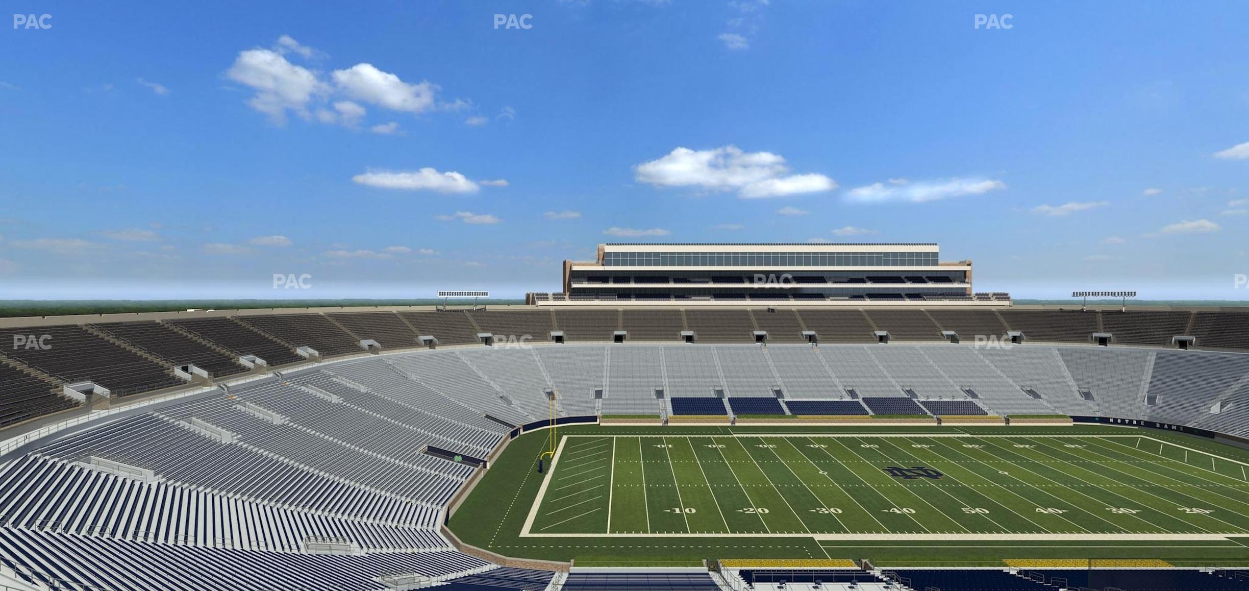 Seating view for Notre Dame Stadium Section Duncan Club 732