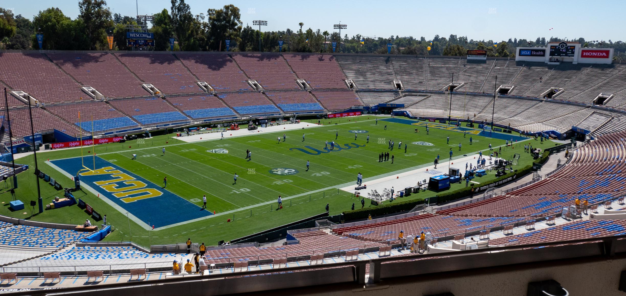 Seating view for Rose Bowl Stadium Section Club 112