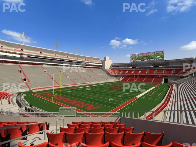 Seating view for Razorback Stadium Section 108