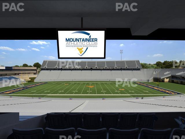 Seating view for Mountaineer Field at Milan Puskar Stadium Section Field Box 58