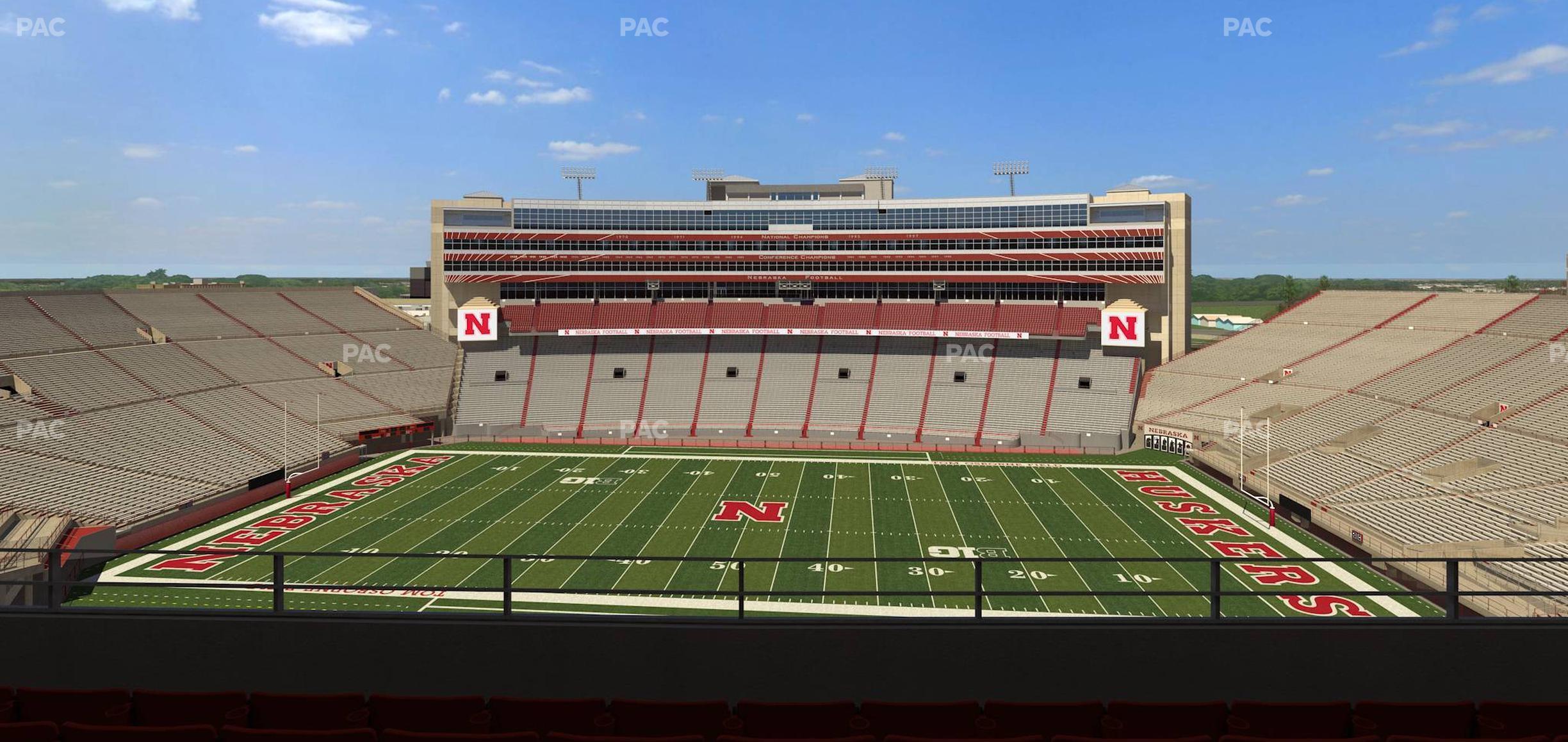 Seating view for Memorial Stadium Nebraska Section 406