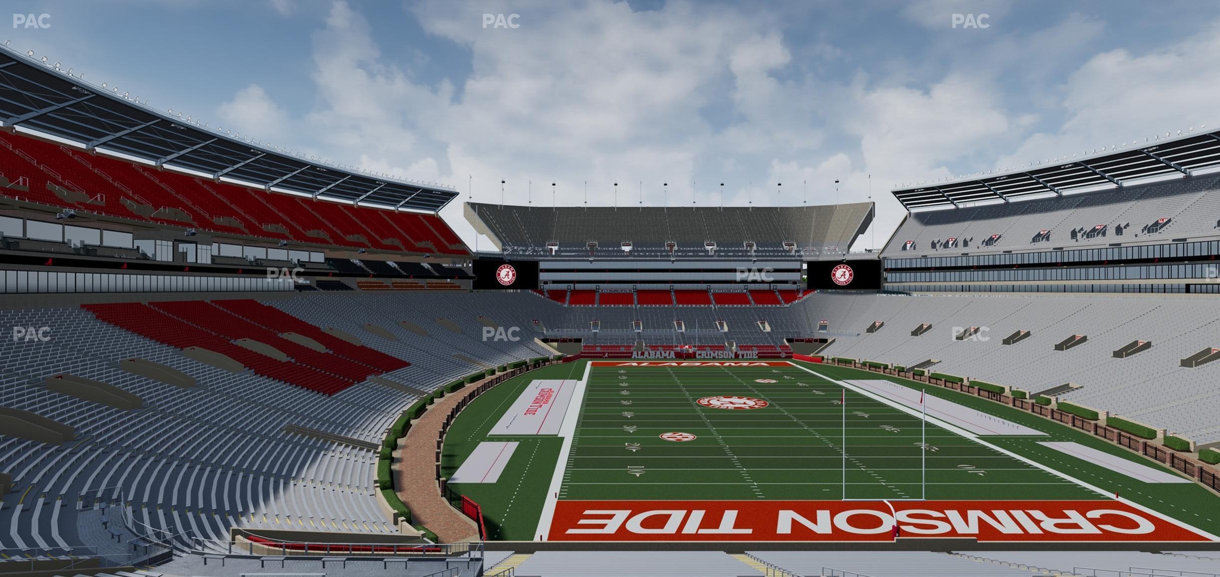 Seating view for Bryant Denny Stadium Section South Zone 7