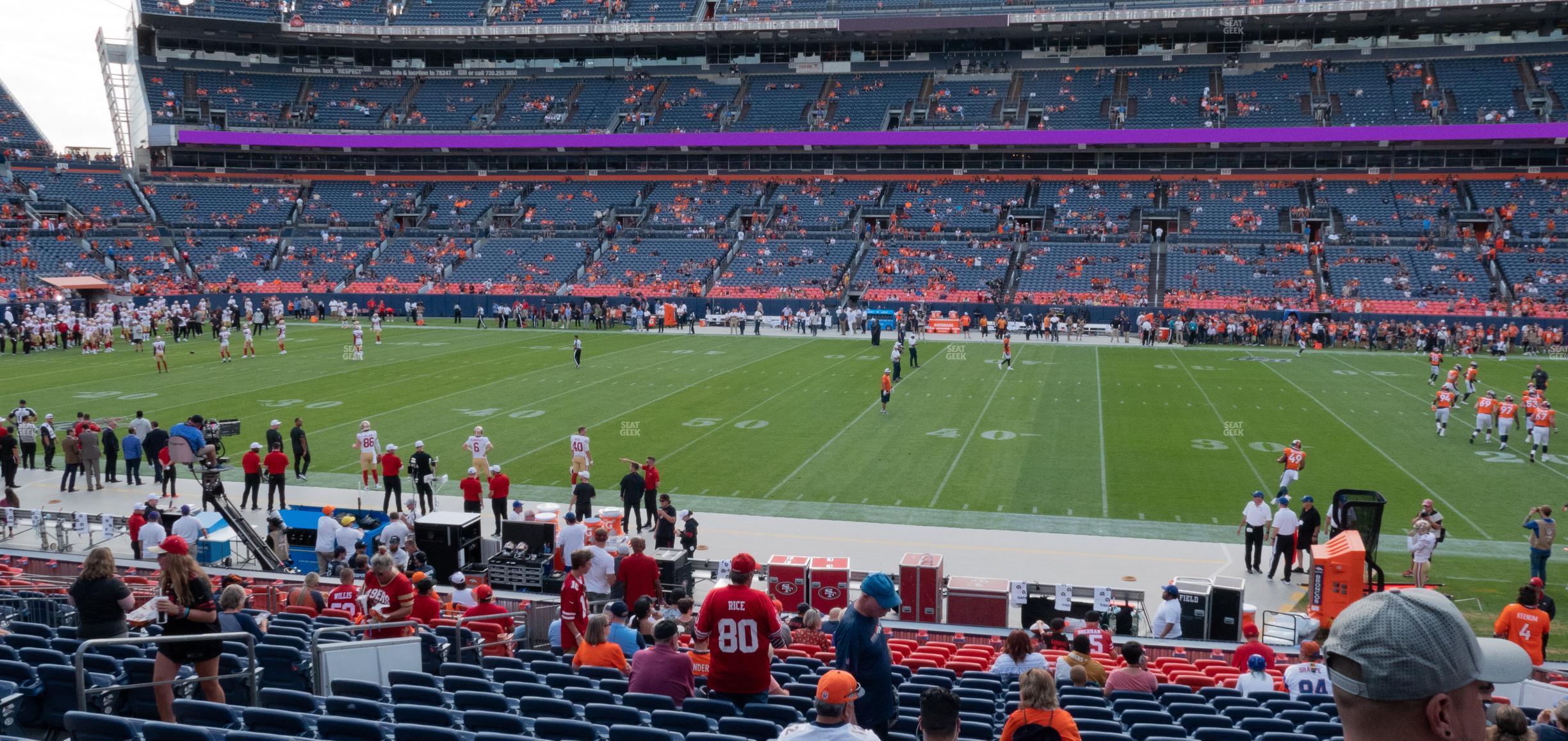 Seating view for Empower Field at Mile High Section 122