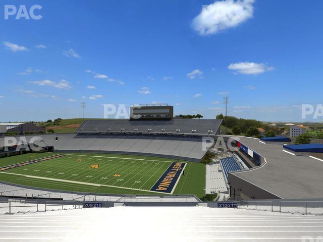 Seating view for Mountaineer Field at Milan Puskar Stadium Section 210