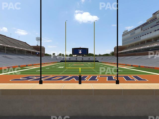 Seating view for Memorial Stadium - IL Section 134