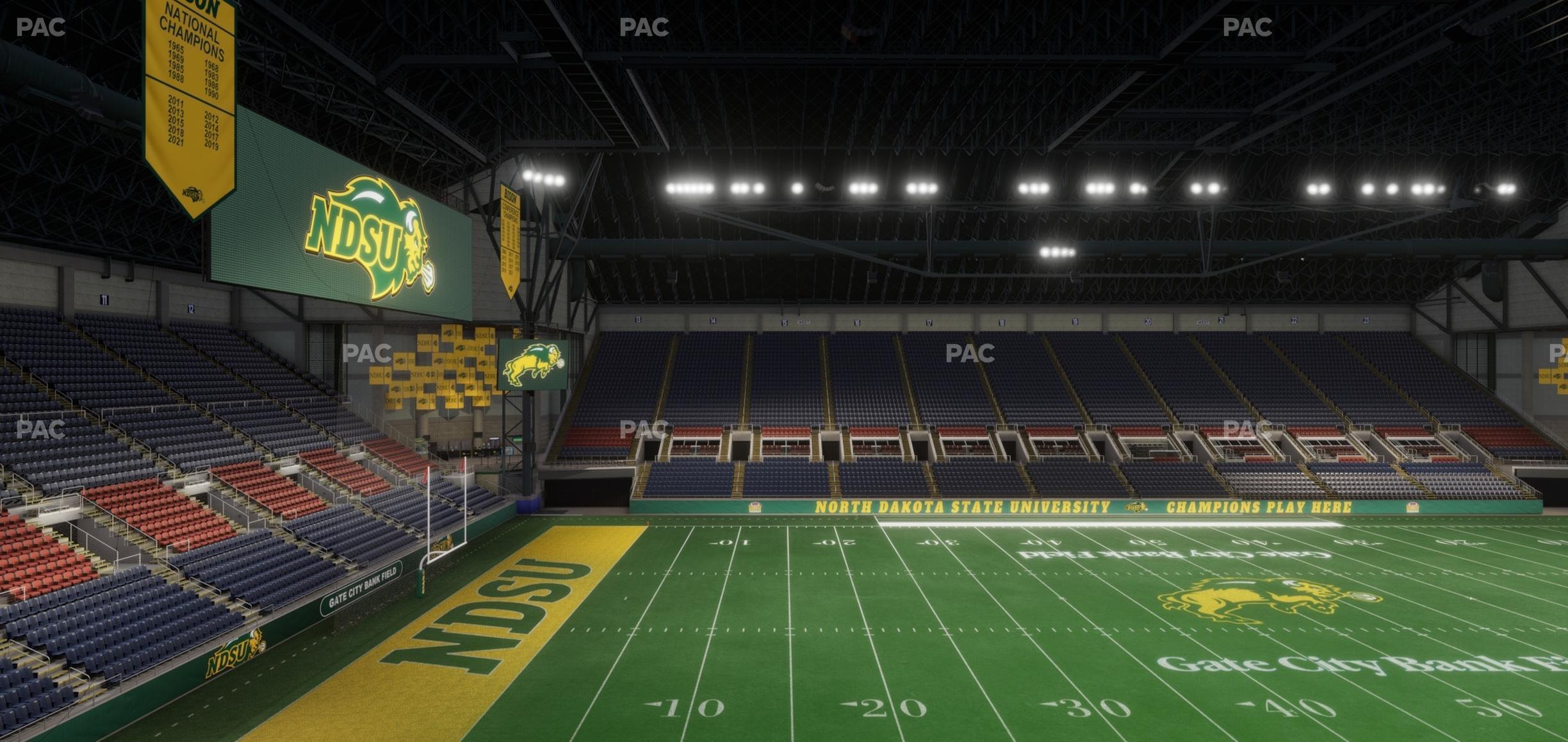 Seating view for Fargodome Section Elevated 4