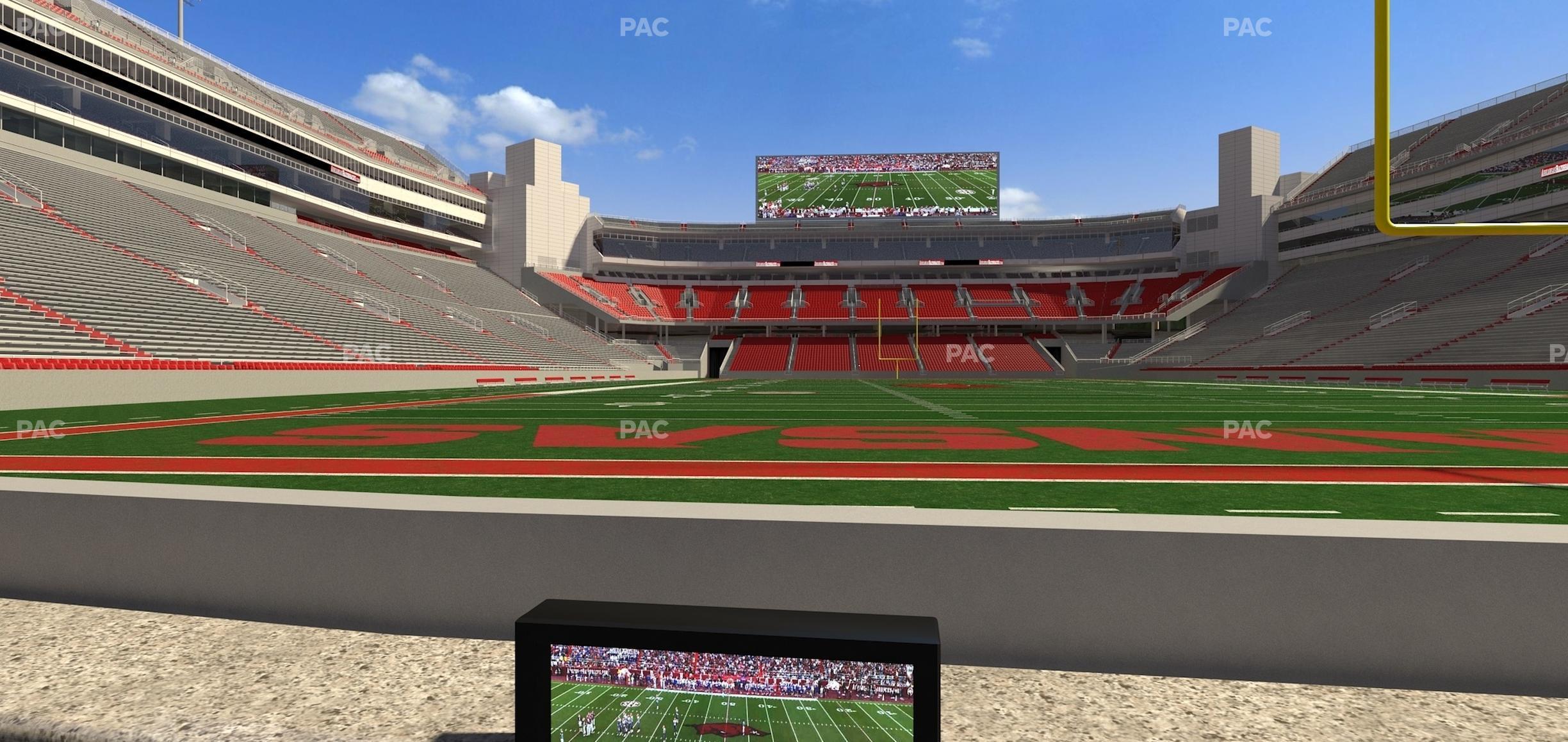 Seating view for Razorback Stadium Section Loge 14