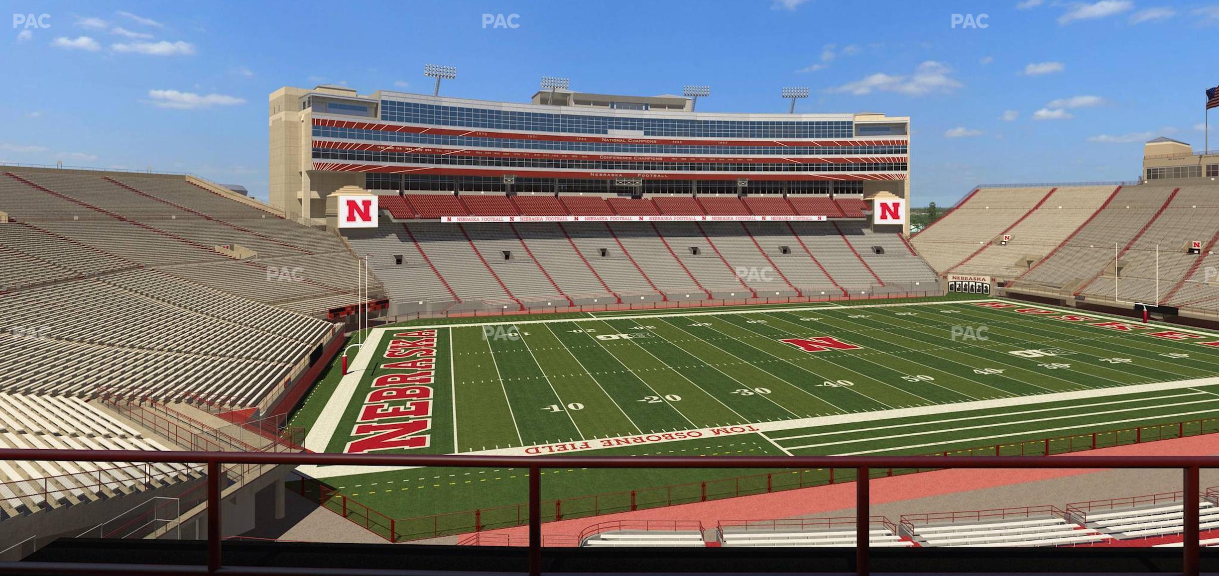 Seating view for Memorial Stadium Nebraska Section 210