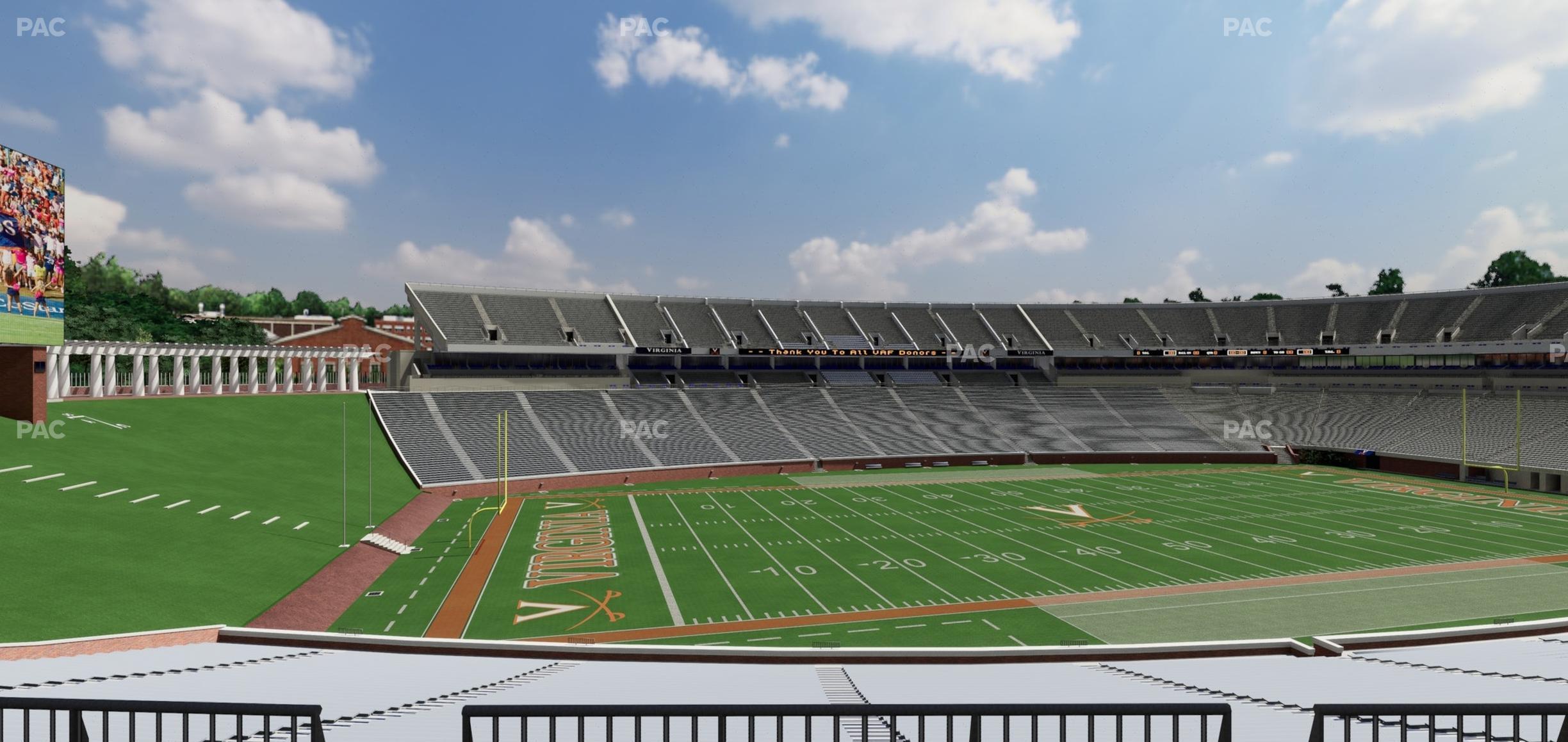 Seating view for Scott Stadium Section Loge 329