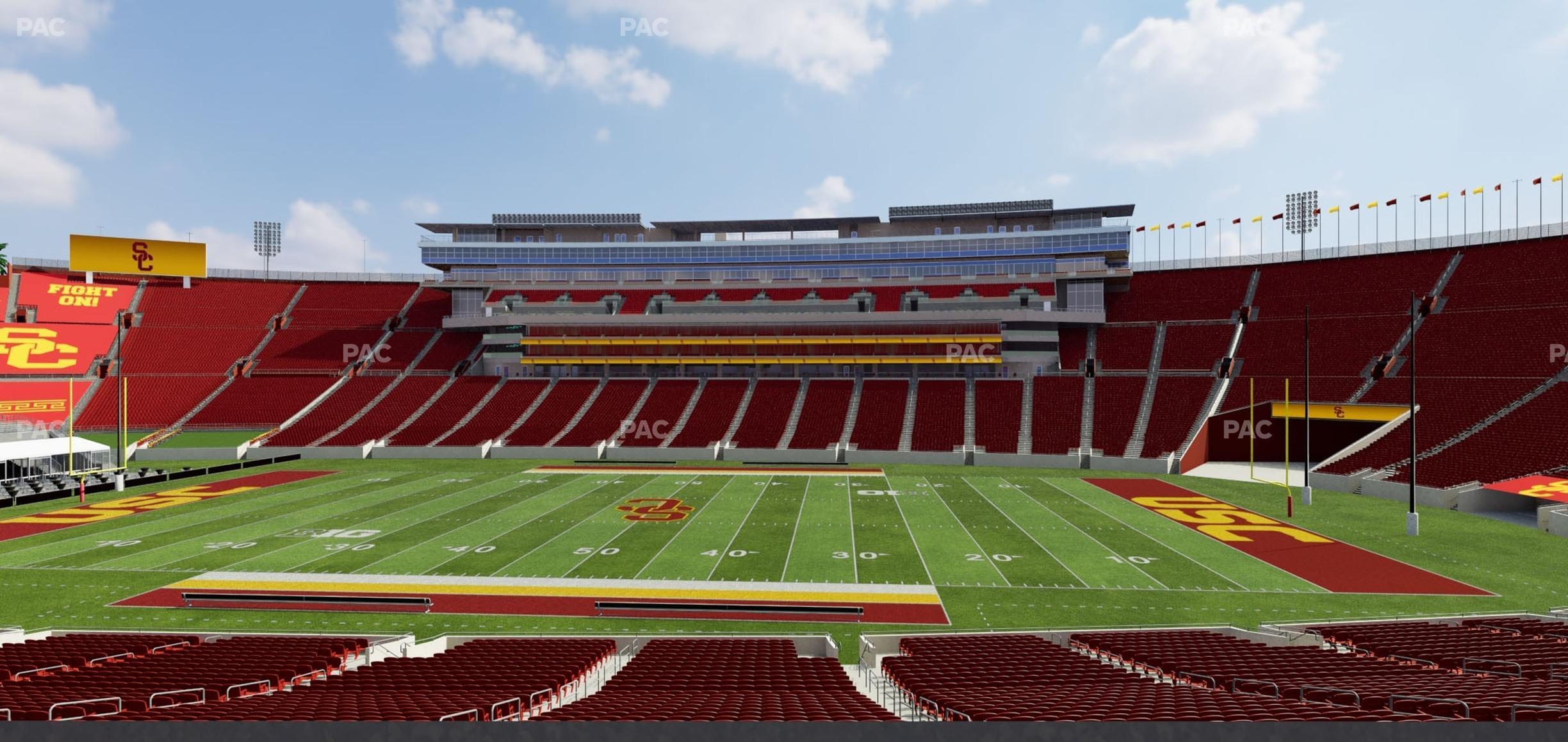 Seating view for Los Angeles Memorial Coliseum Section 121 A