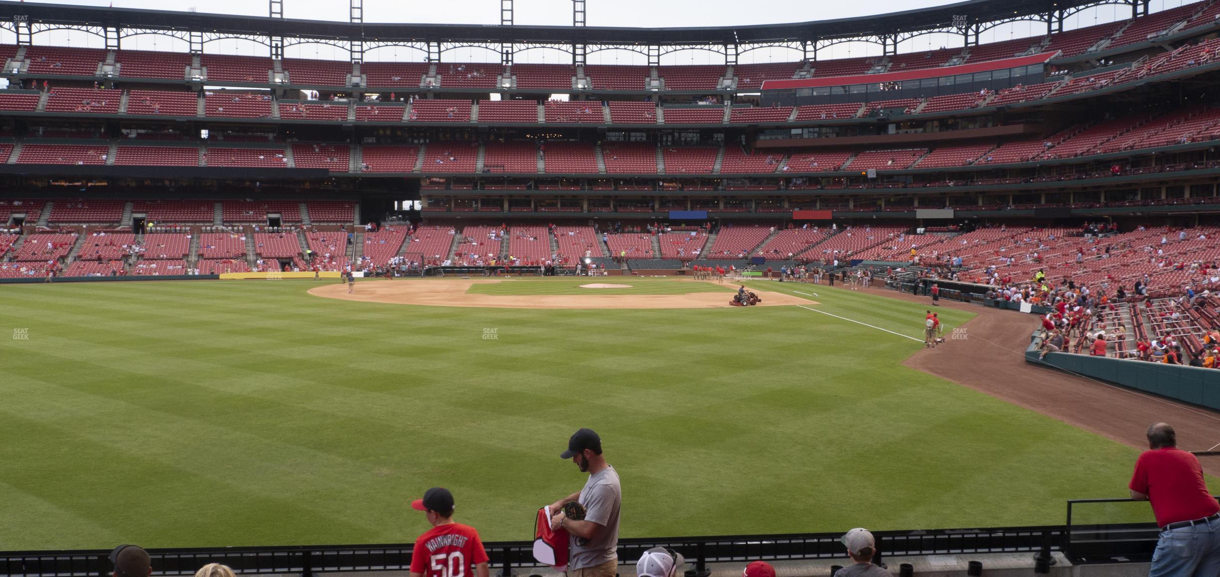 Seating view for Busch Stadium Section Lower Left Field Box 172