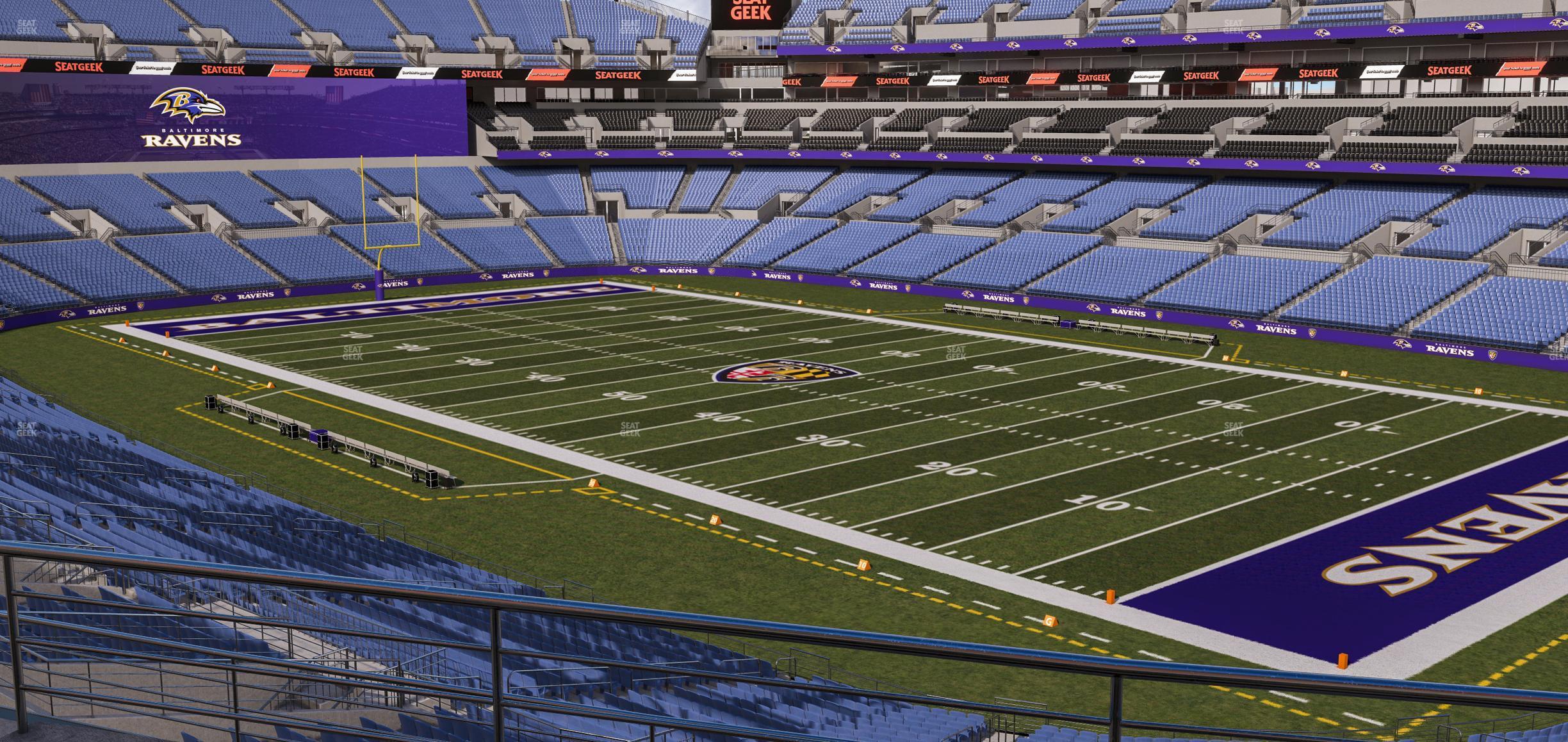 Seating view for M&T Bank Stadium Section 220