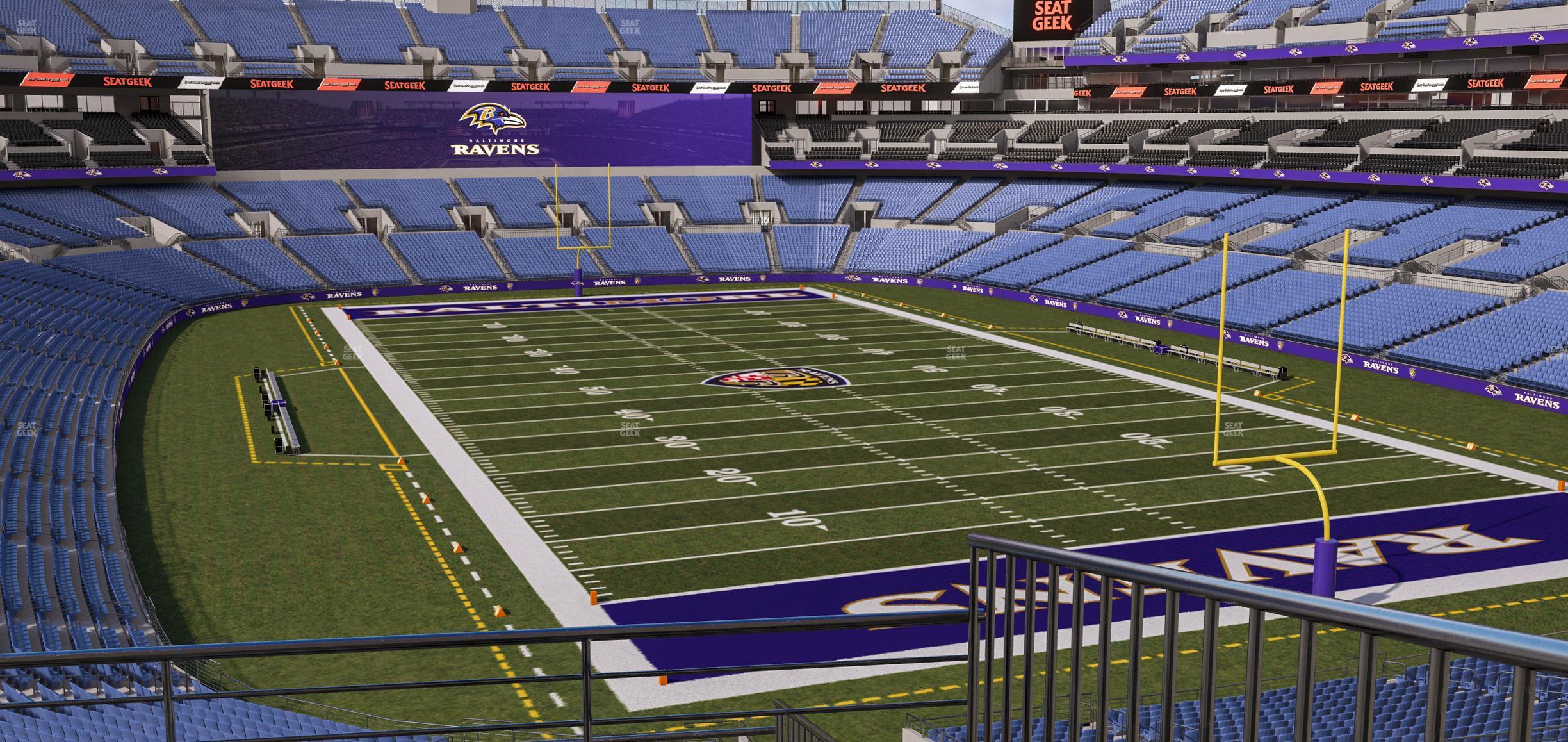 Seating view for M&T Bank Stadium Section 216