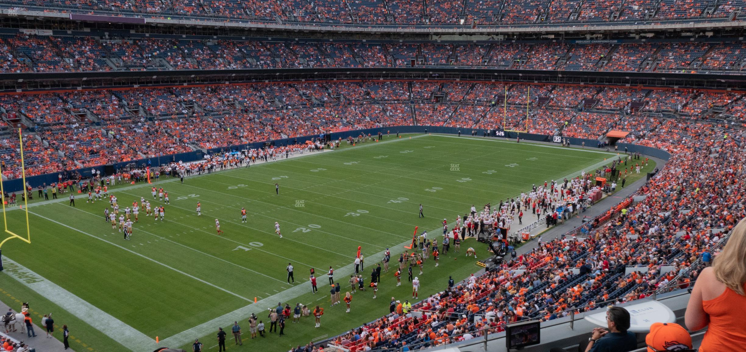 Seating view for Empower Field at Mile High Section 345