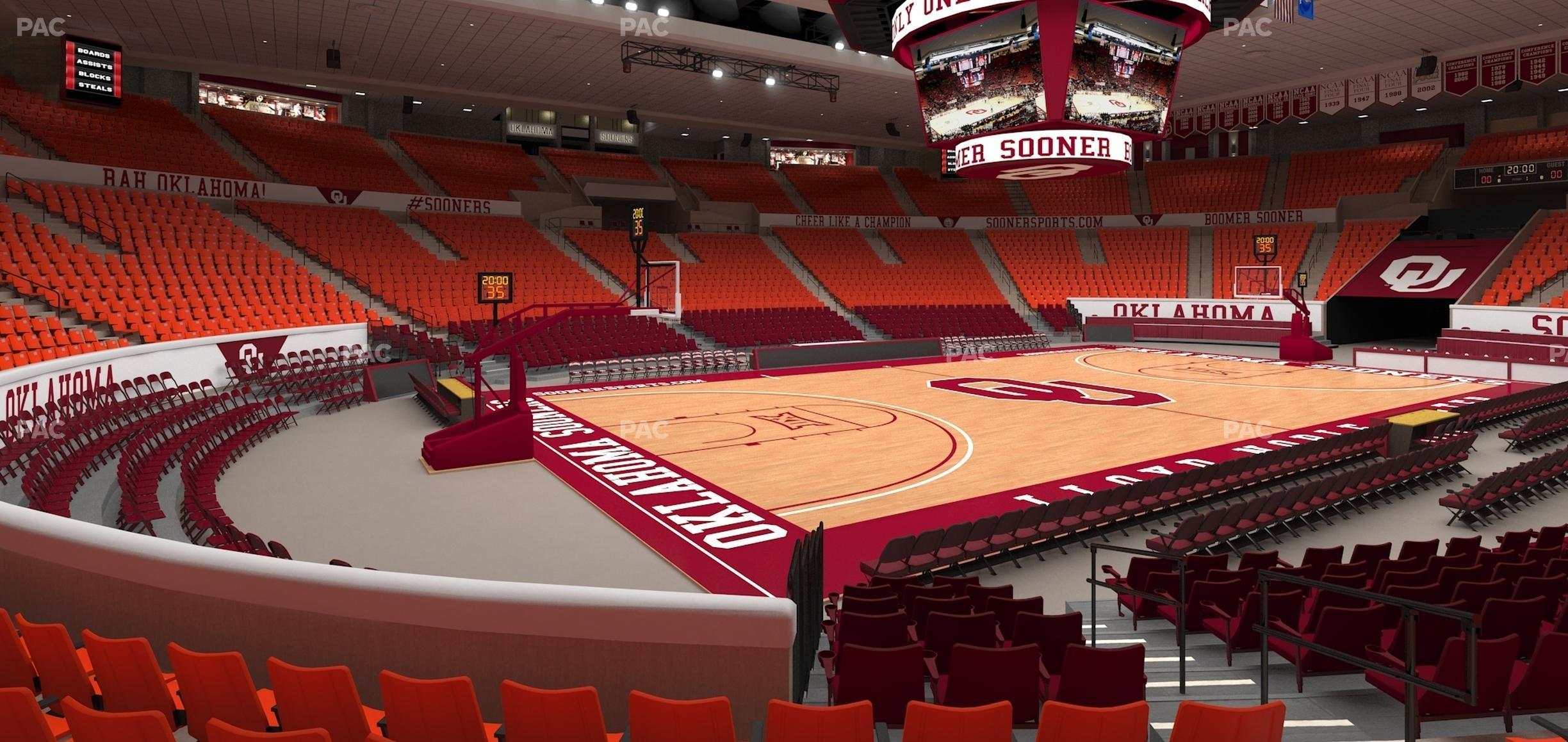 Seating view for Lloyd Noble Center Section 111