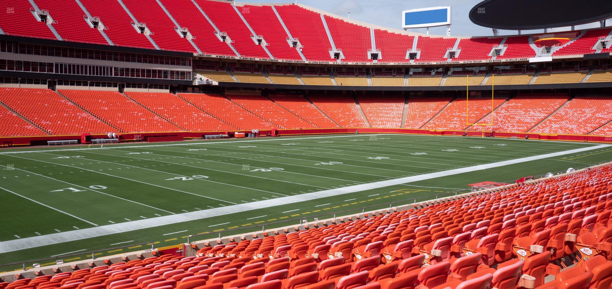 Seating view for GEHA Field at Arrowhead Stadium Section 105