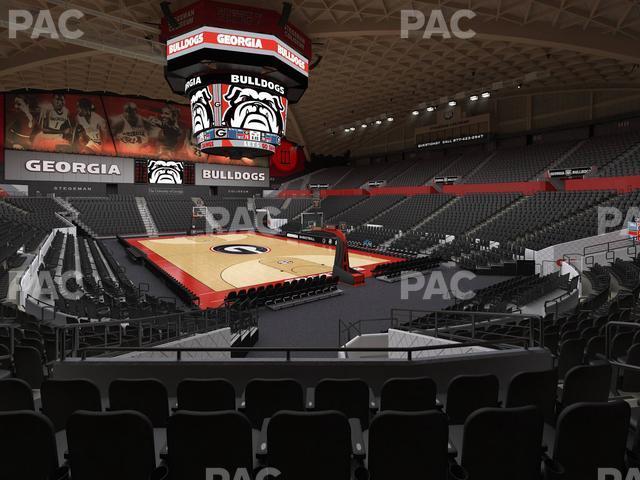 Seating view for Stegeman Coliseum Section P