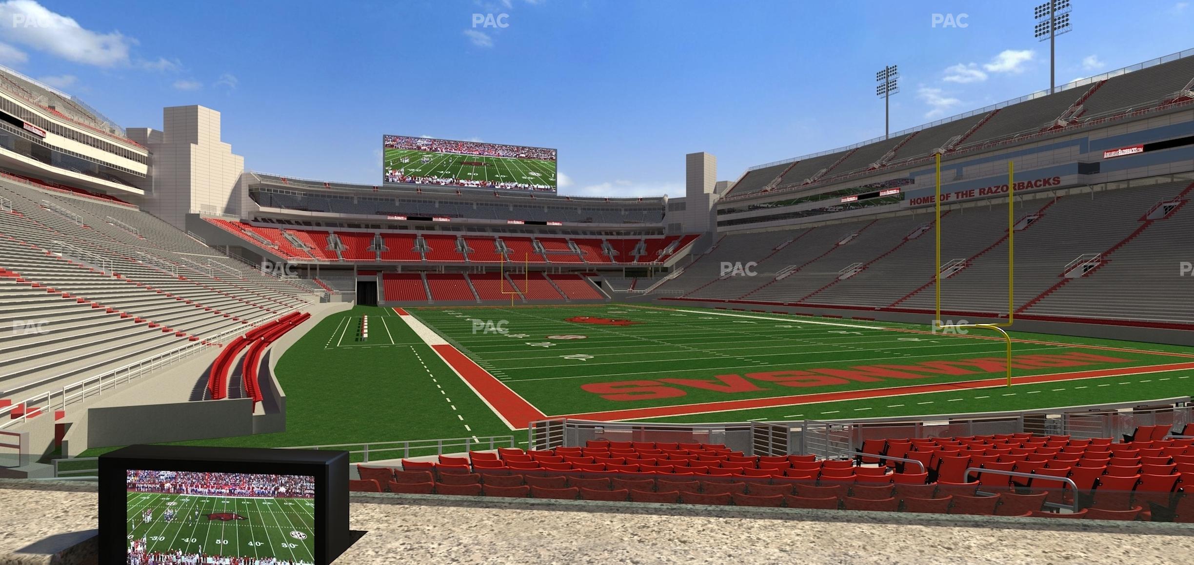 Seating view for Razorback Stadium Section Loge 50