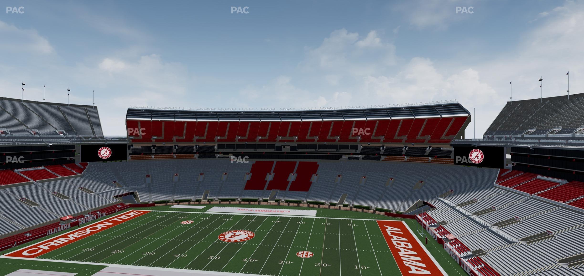 Seating view for Bryant Denny Stadium Section U 4 Ll