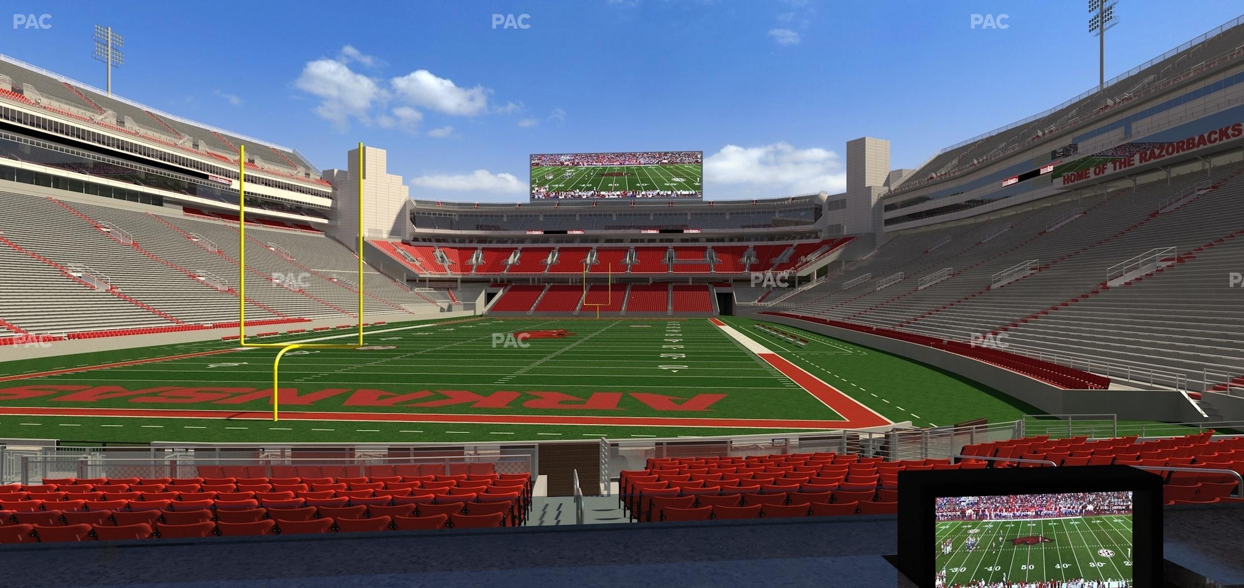 Seating view for Razorback Stadium Section Loge 30