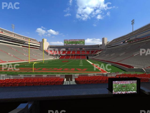 Seating view for Razorback Stadium Section Loge 30