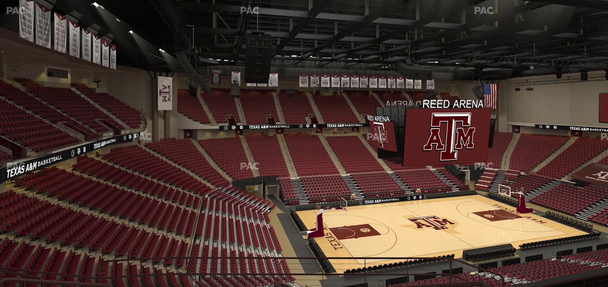 Seating view for Reed Arena Section 208