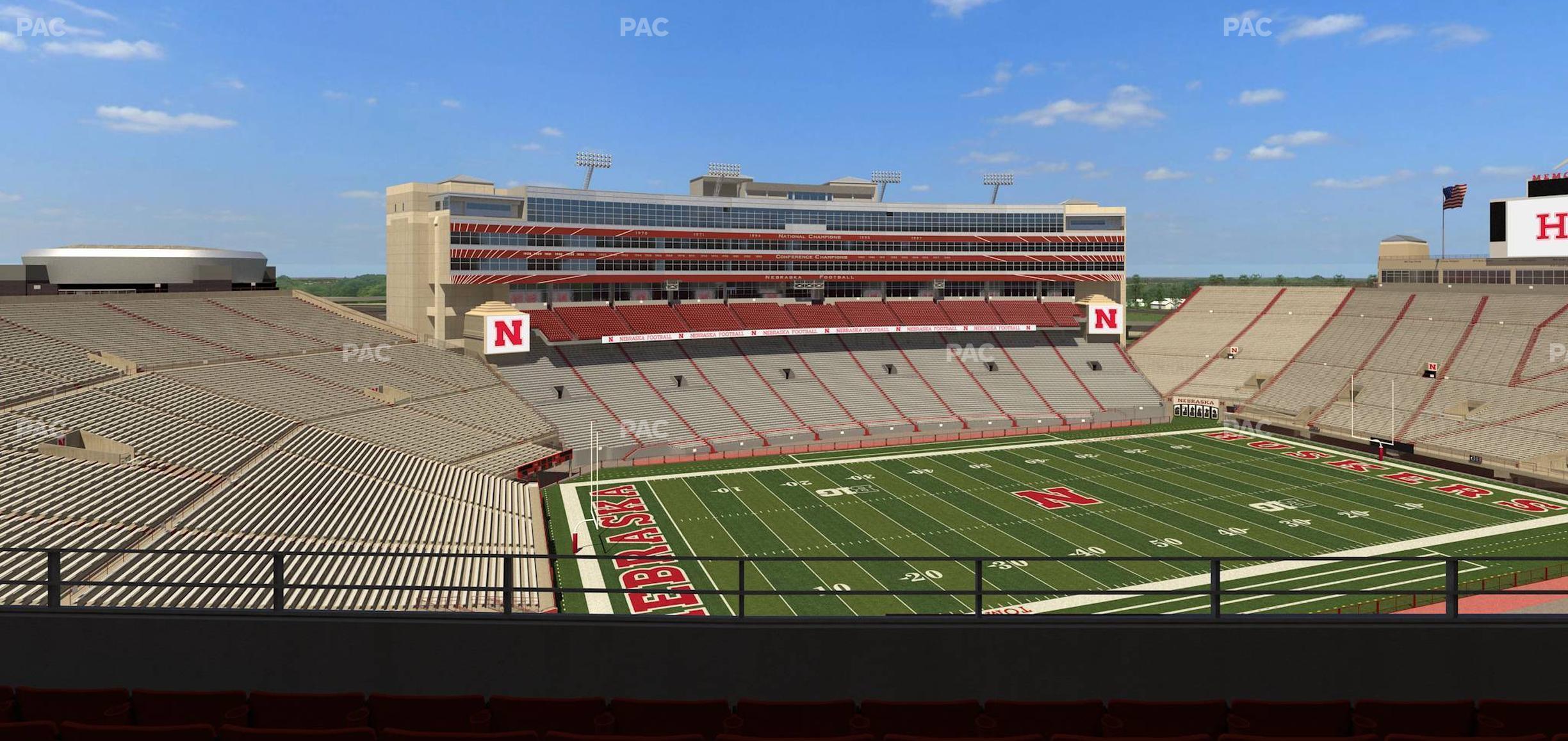 Seating view for Memorial Stadium Nebraska Section 412