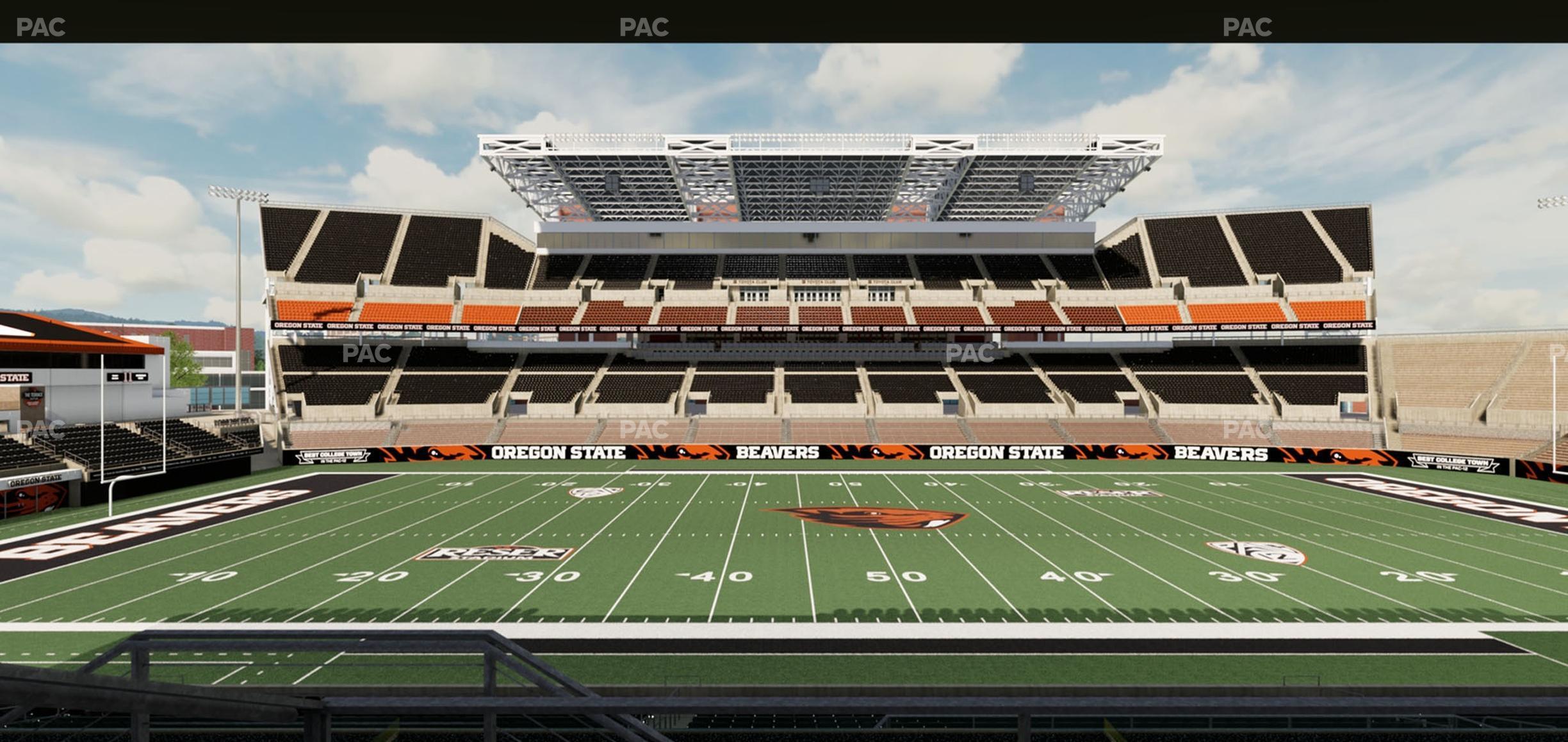 Seating view for Reser Stadium Section Founders Club