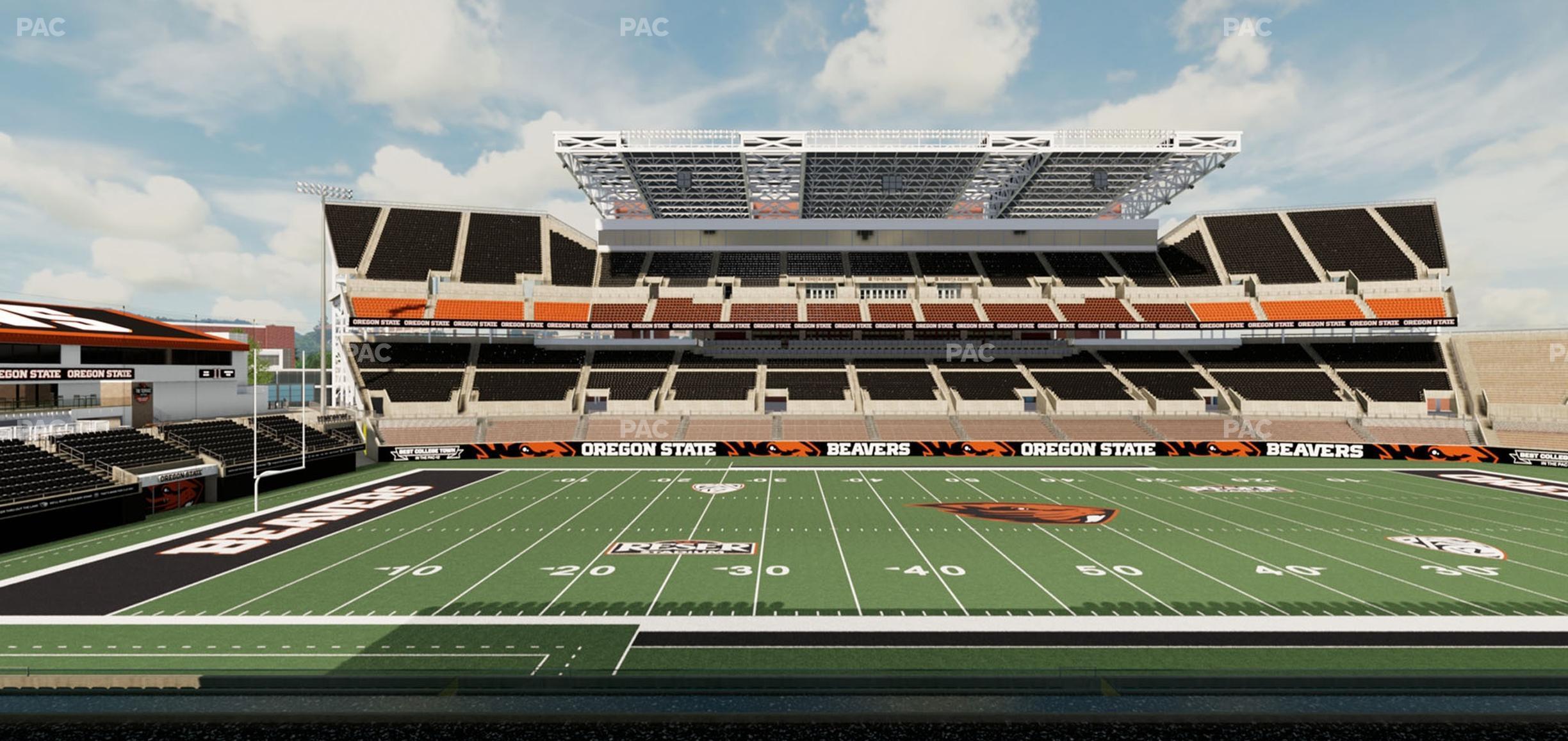 Seating view for Reser Stadium Section Box 26