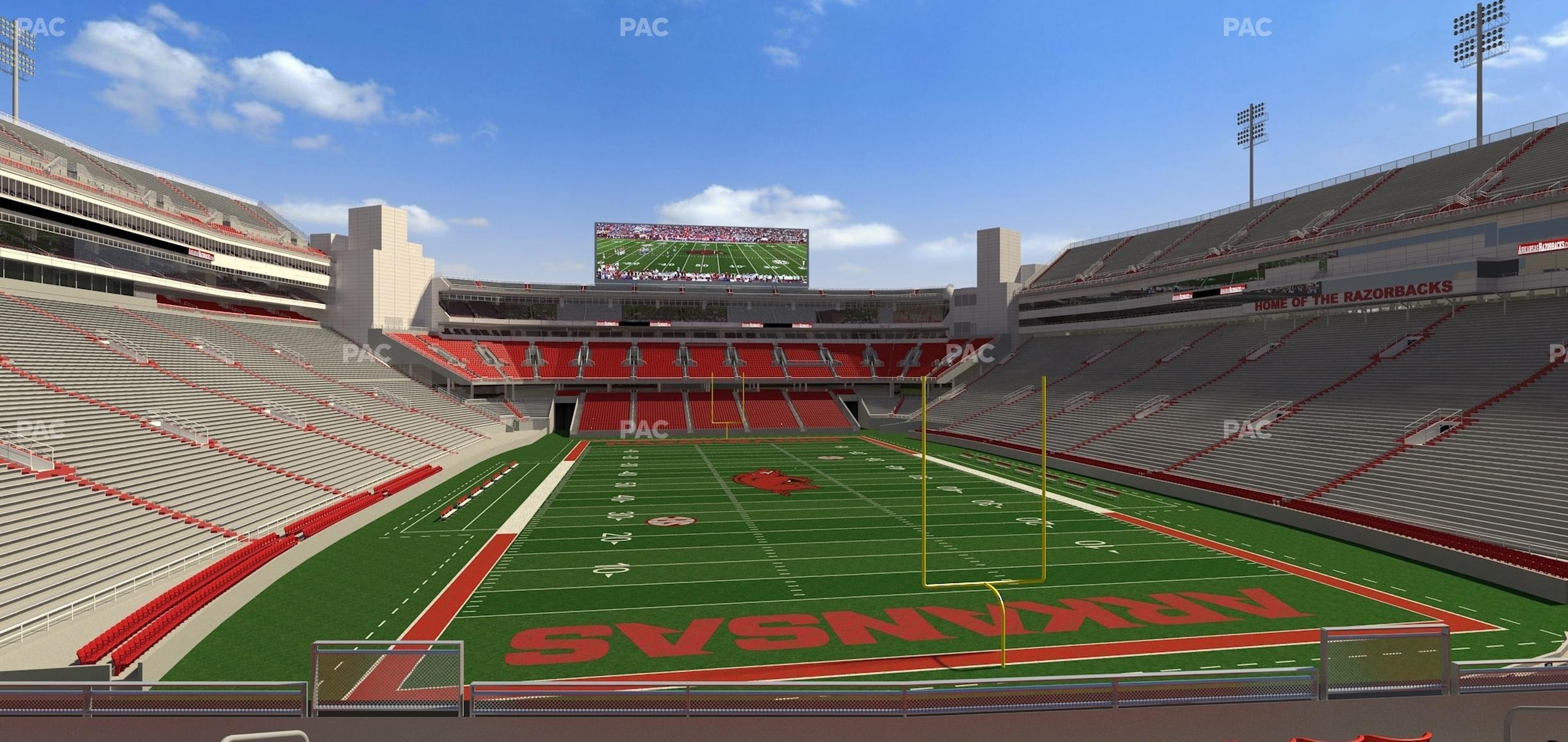 Seating view for Razorback Stadium Section 115