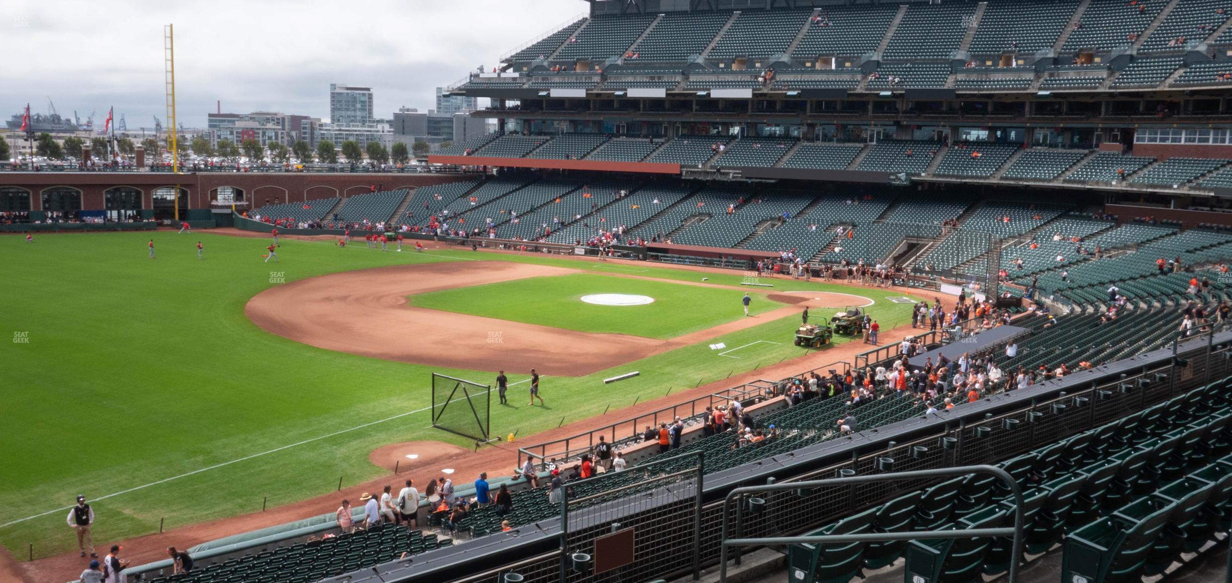 Seating view for Oracle Park Section Club Level 229