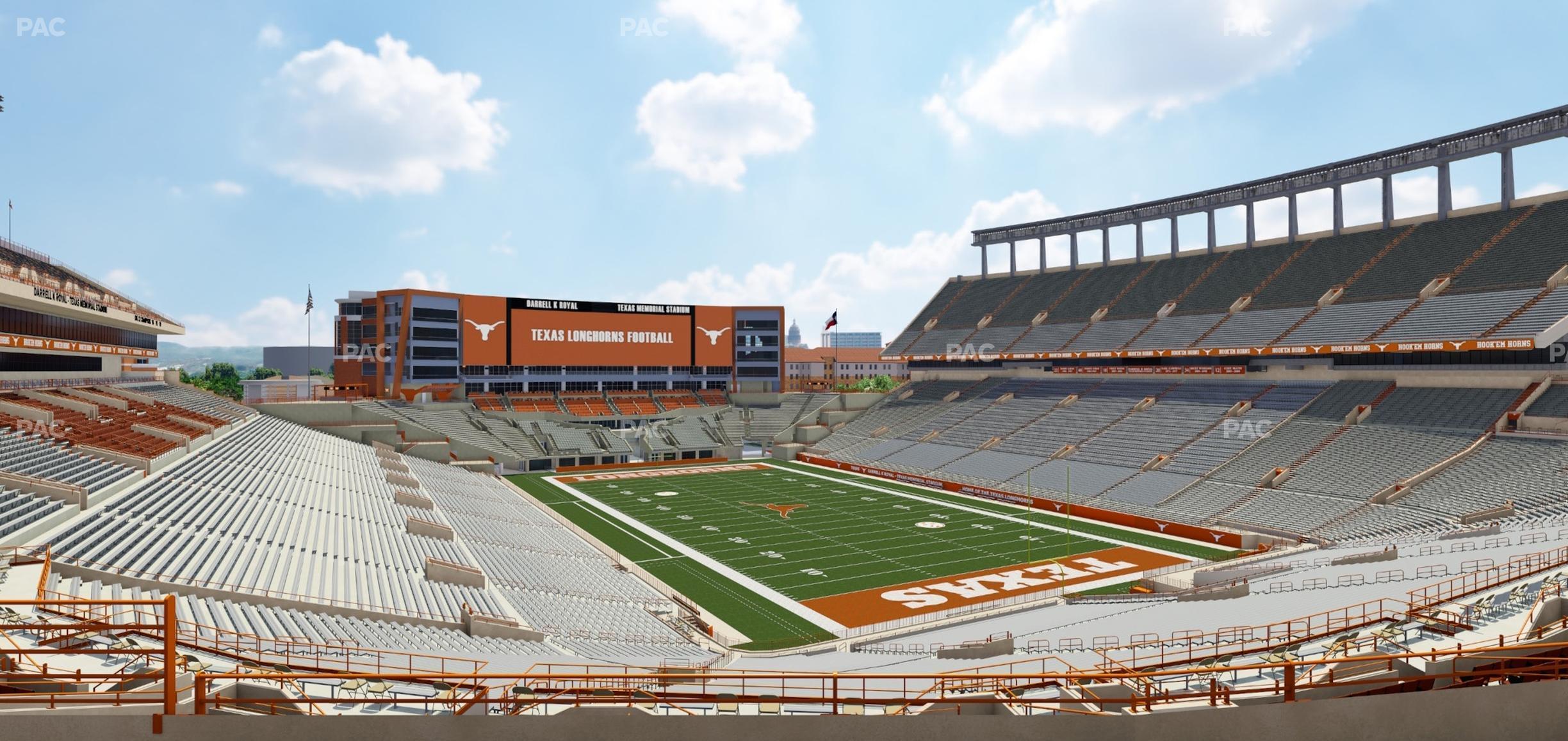 Seating view for Darrell K Royal - Texas Memorial Stadium Section Touchdown Club 19 C