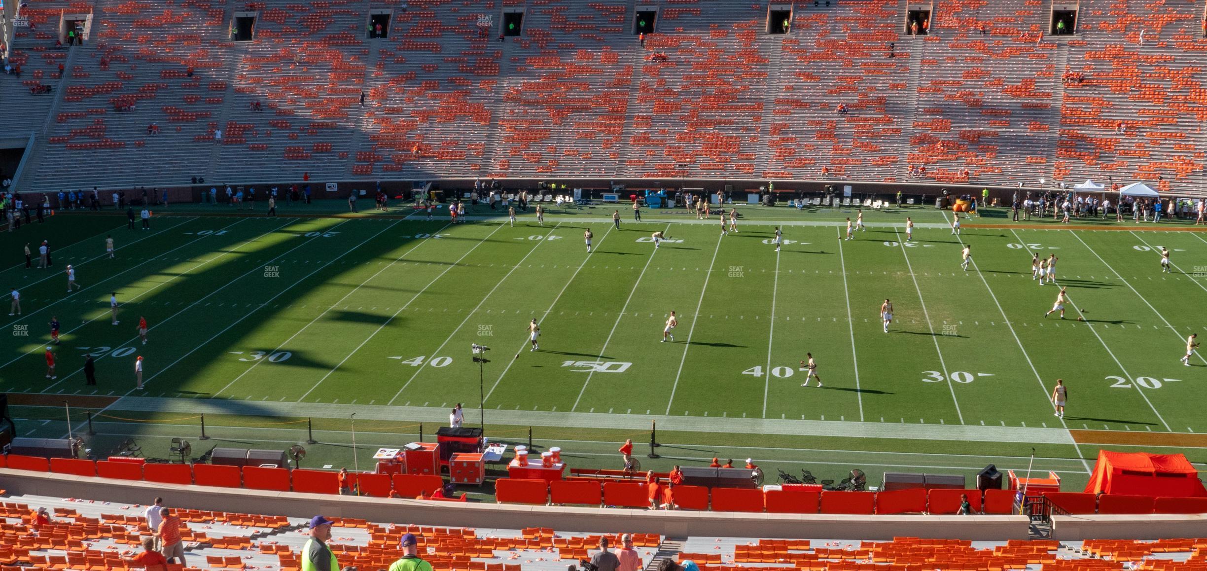 Seating view for Clemson Memorial Stadium Section Ue