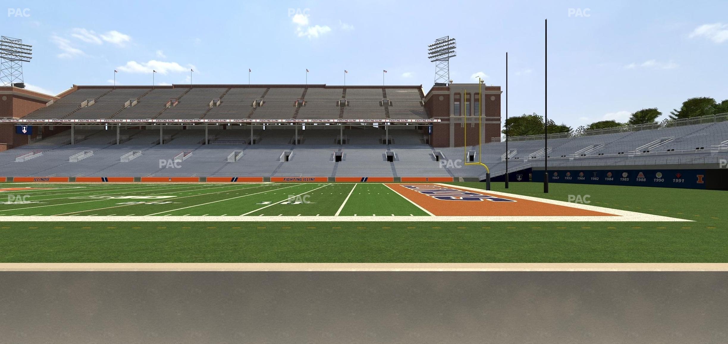 Seating view for Memorial Stadium - IL Section 124