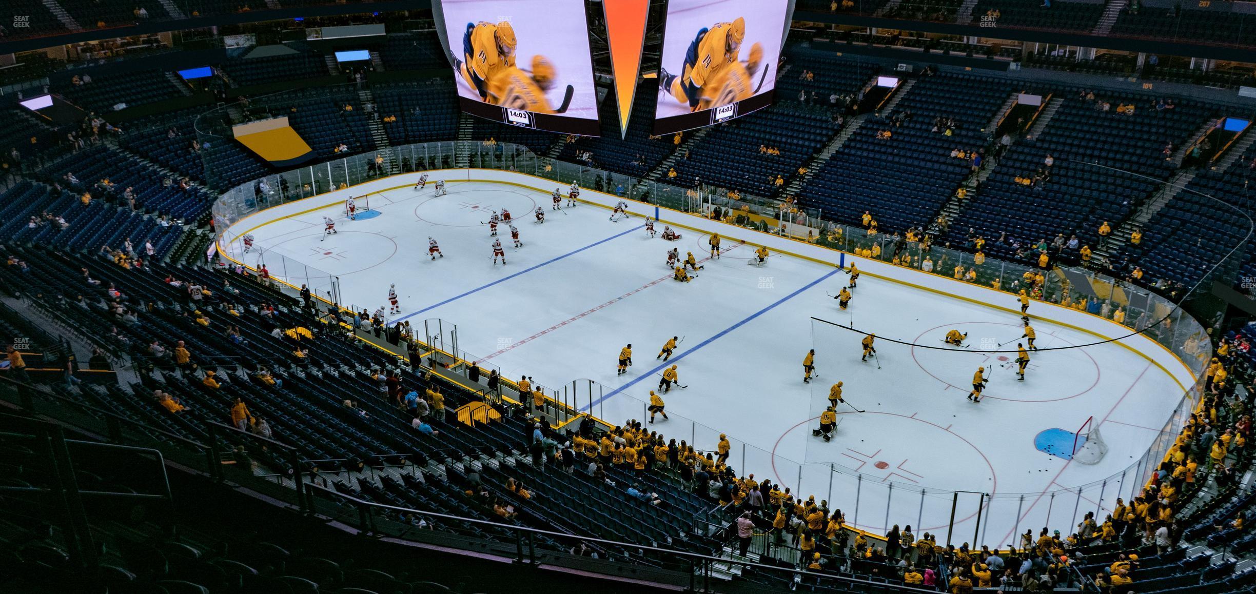 Seating view for Bridgestone Arena Section 329