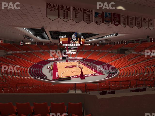 Seating view for Lloyd Noble Center Section 215