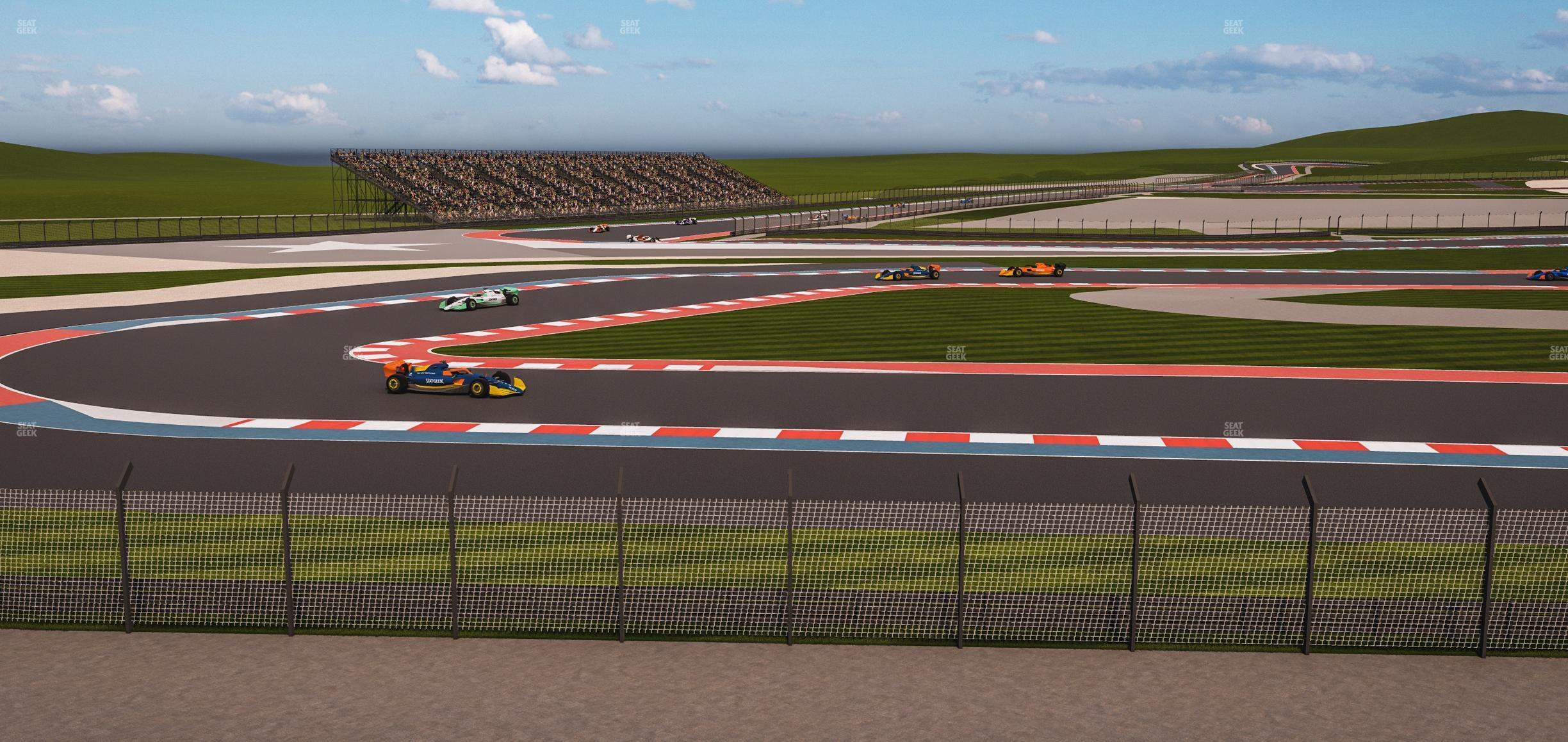 Seating view for Circuit of The Americas Section Turn 15 Grandstand 11