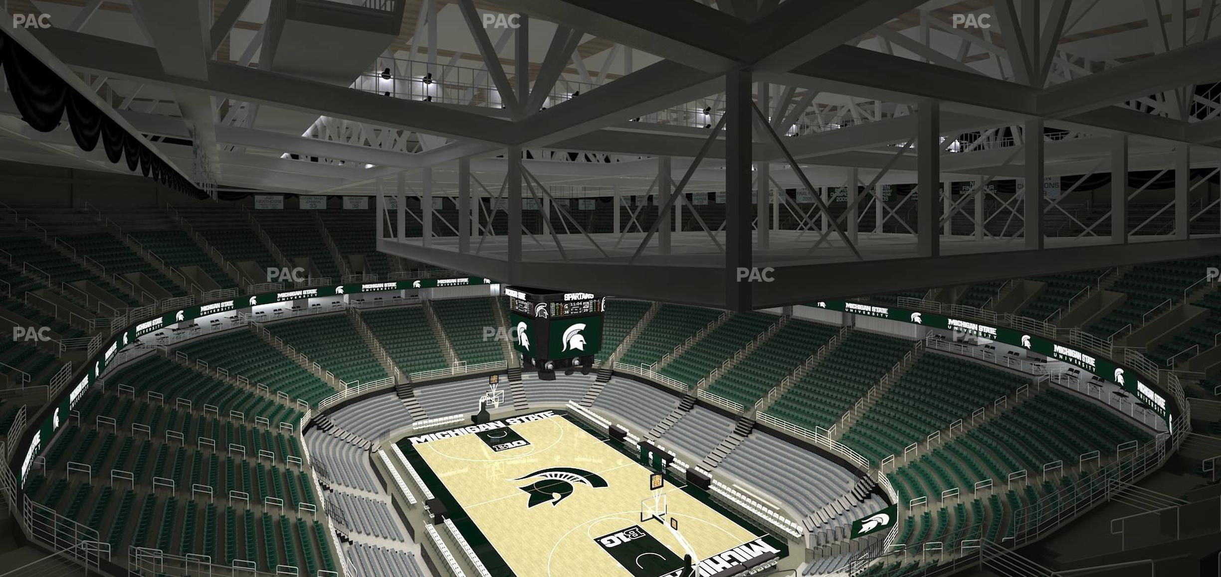 Seating view for Jack Breslin Student Events Center Section Bleachers 221