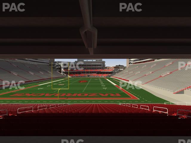 Seating view for Razorback Stadium Section 131