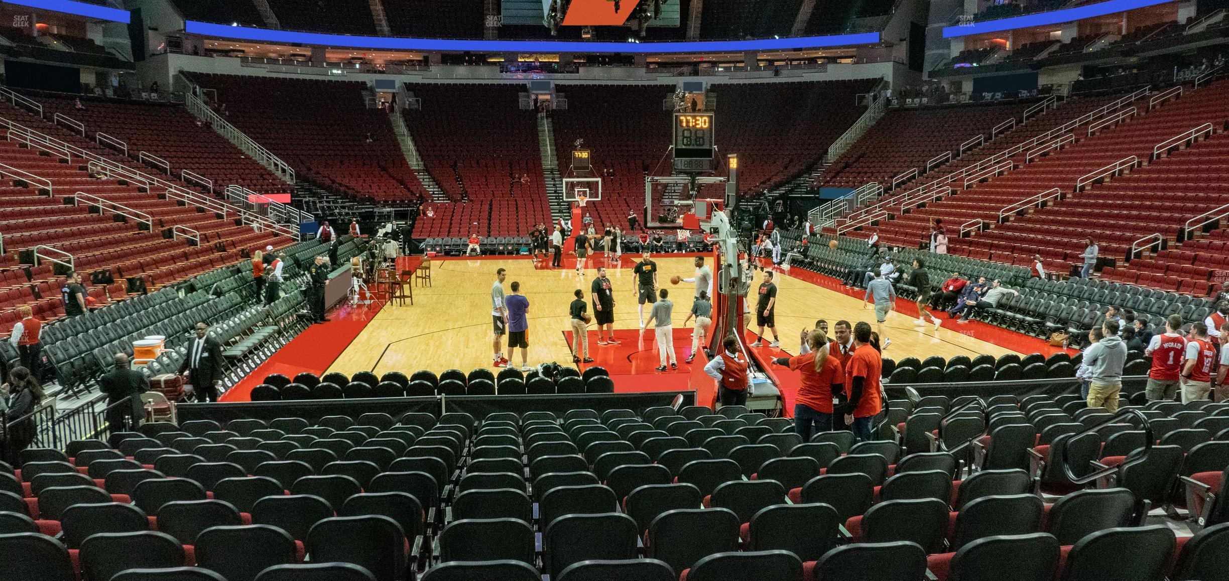 Seating view for Toyota Center Section 114