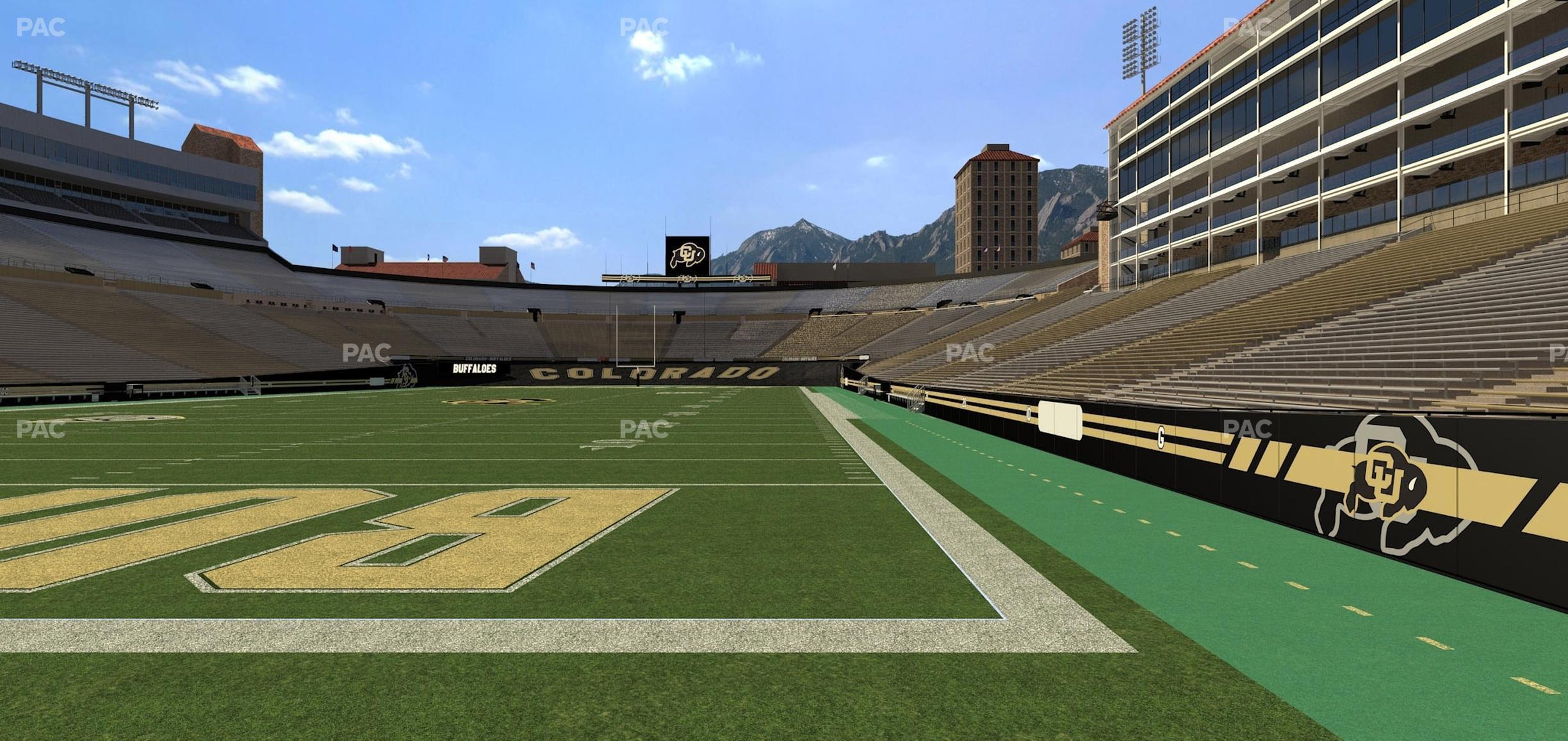 Seating view for Folsom Field Section Loge Box 163