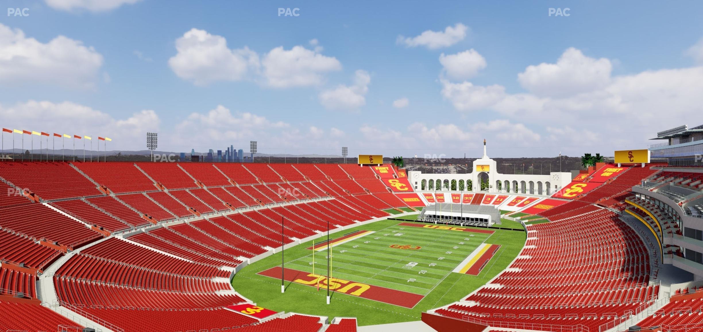 Seating view for Los Angeles Memorial Coliseum Section 312