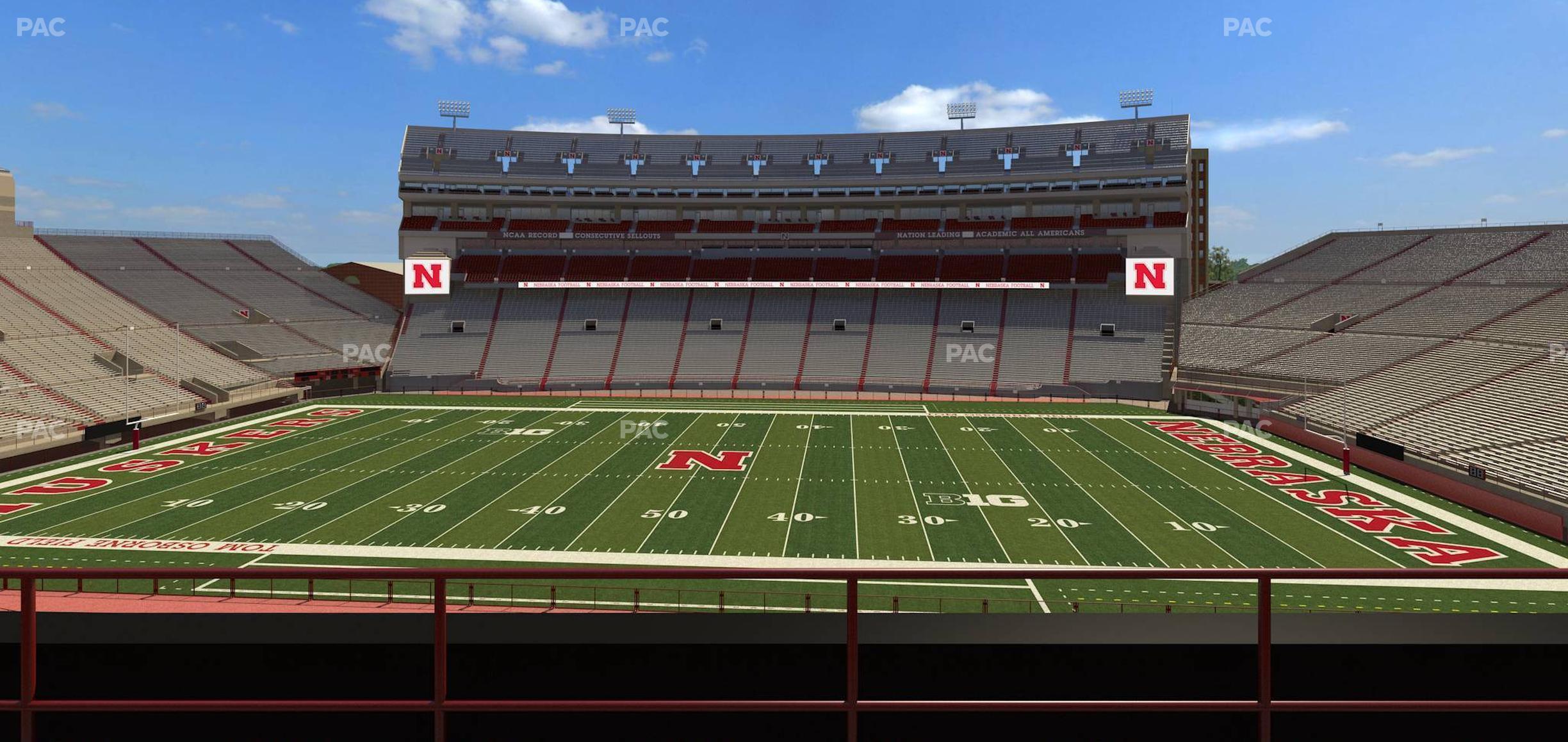 Seating view for Memorial Stadium Nebraska Section 225