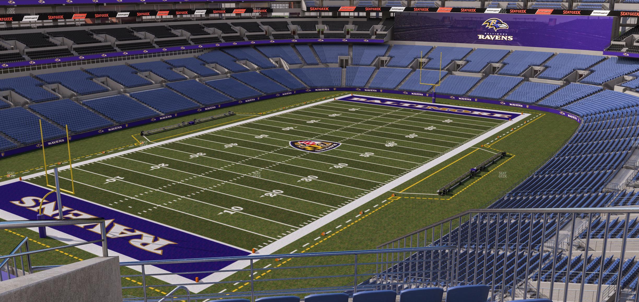 Seating view for M&T Bank Stadium Section 507