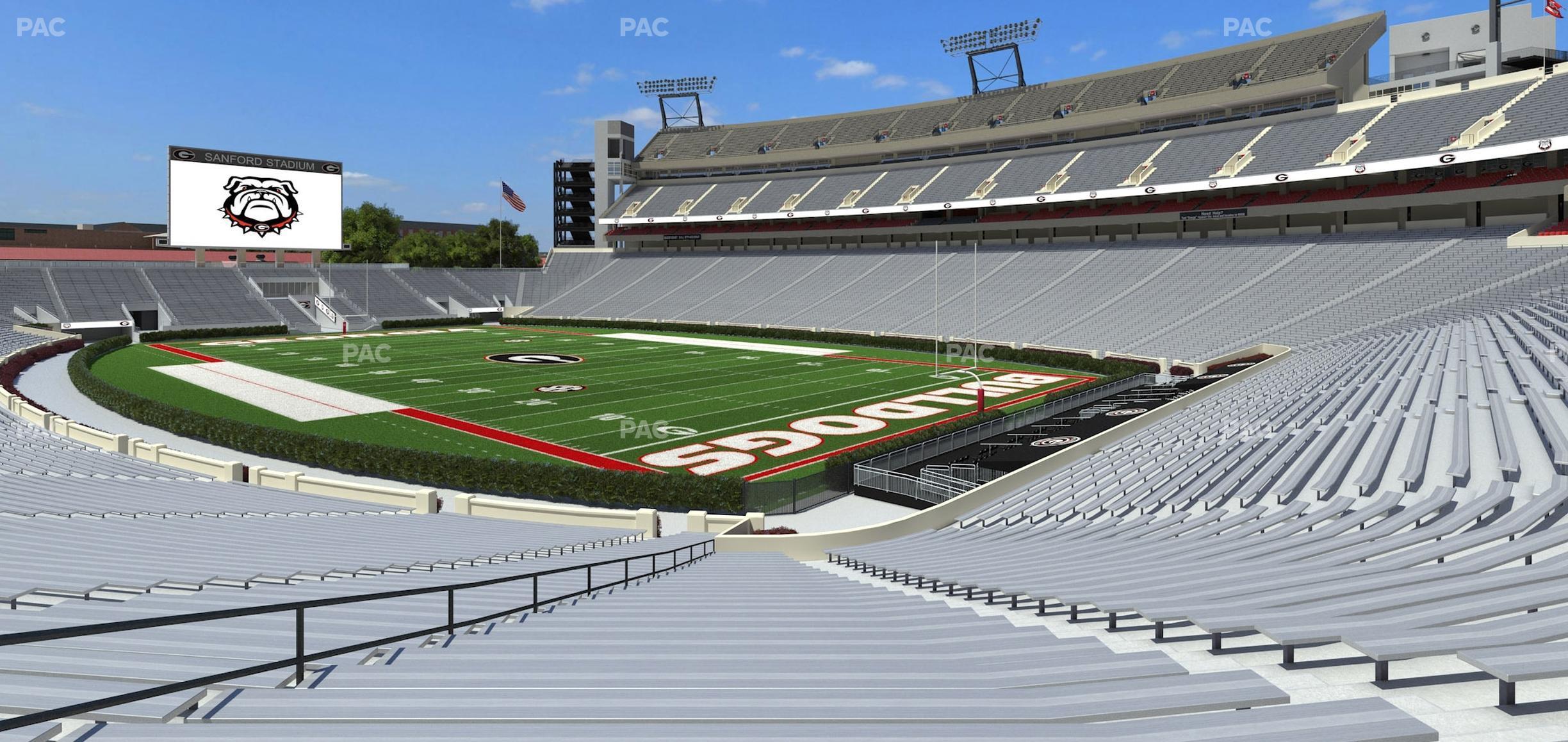 Seating view for Sanford Stadium Section 124