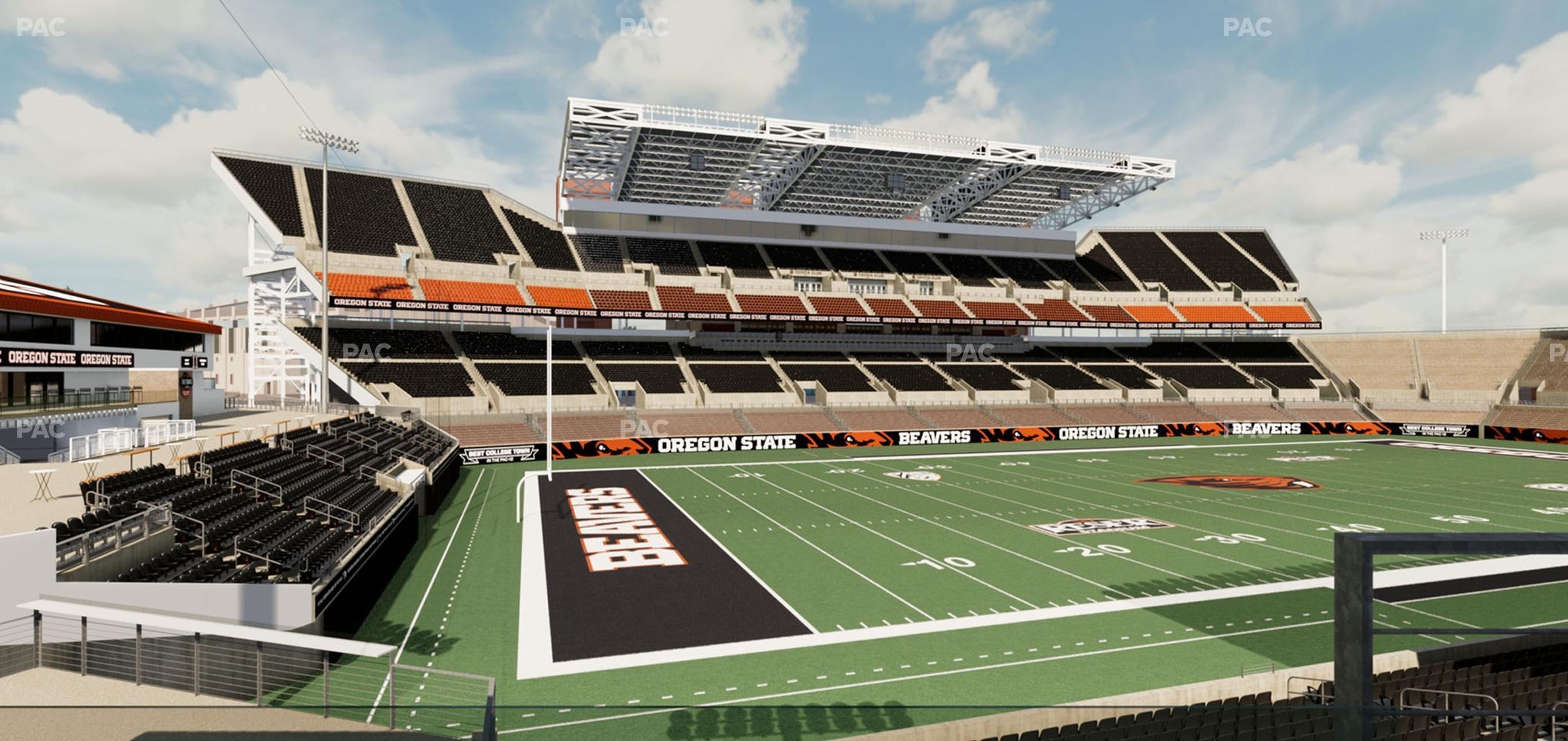 Seating view for Reser Stadium Section West Loge 34