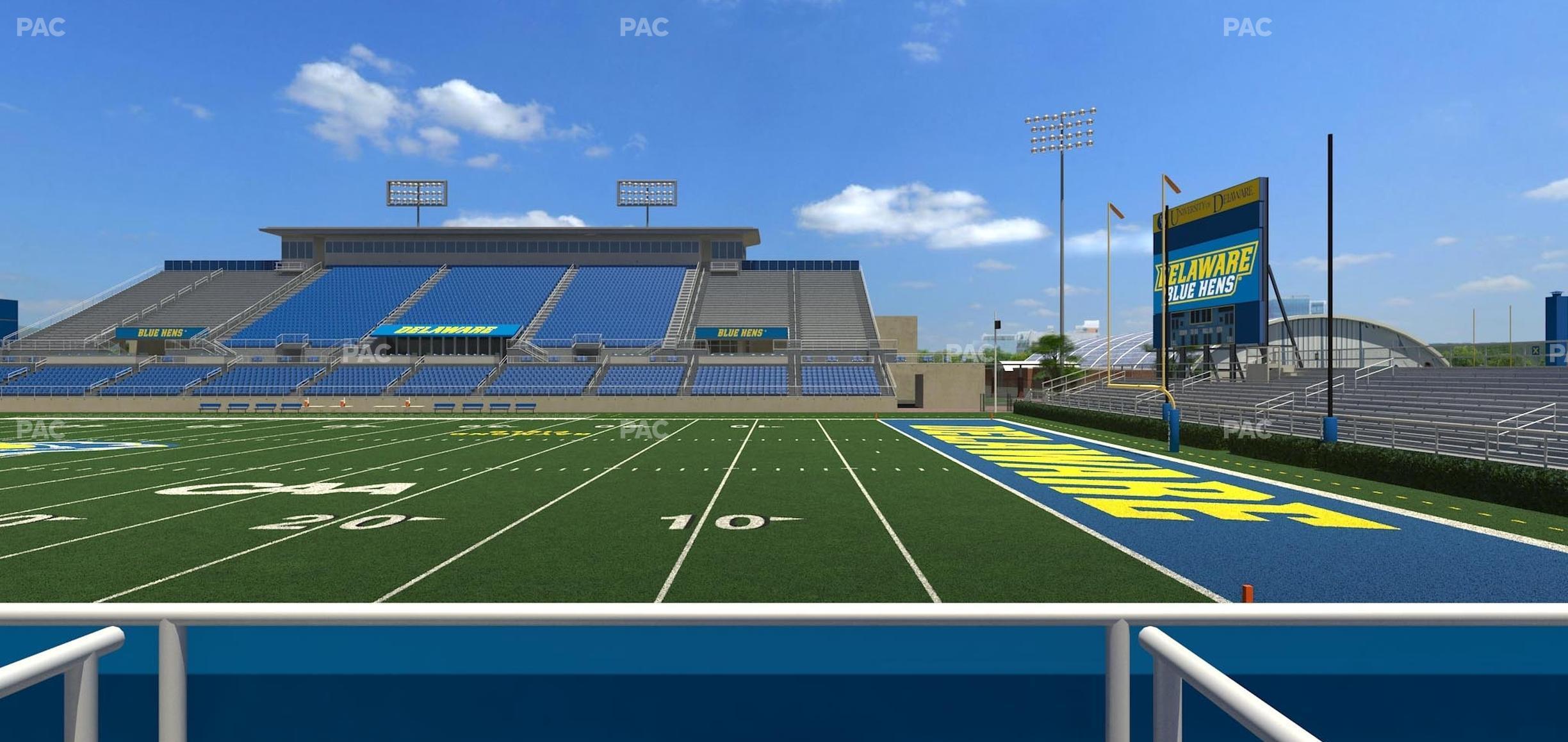 Seating view for Delaware Stadium Section East Box 56